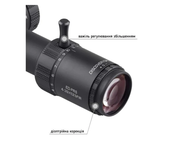 Приціл Discovery Optics ED-PRS 4-20x52 SFIR FFP (34 мм, підсвічування) Фото 3
